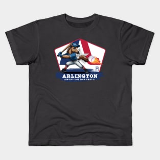 USA - American BASEBALL - Arlington - Baseball mascot - Arlington baseball Kids T-Shirt